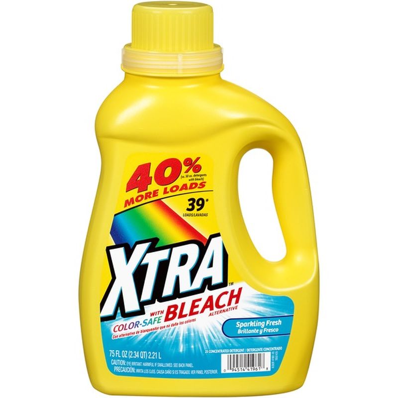 Xtra Sparking Fresh With Color Safe Bleach Alternative Liquid Laundry Detergent 75 Fl Oz Instacart