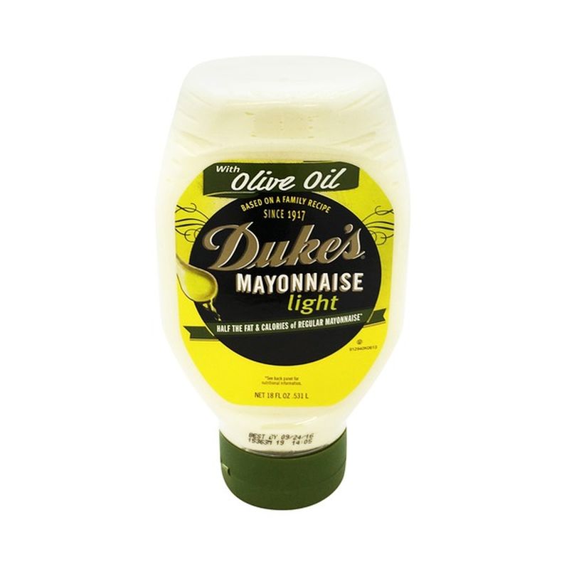 Dukes Mayonnaise, Light, with Olive Oil (18 oz) from Food Lion Instacart