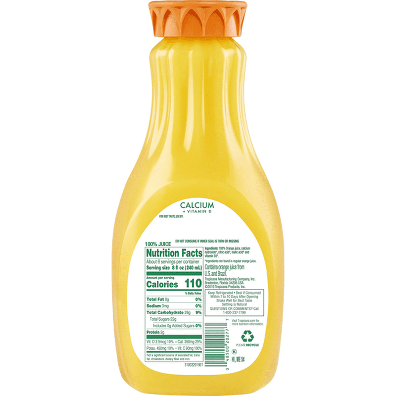 Tropicana Orange with Calcium and Vitamin D 100 Juice (52 fl oz