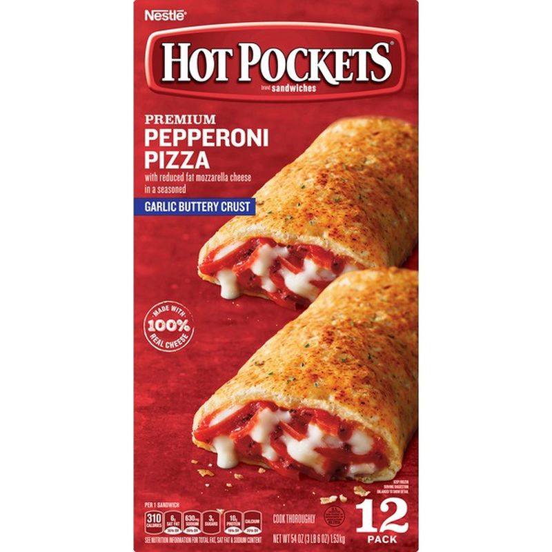 Hot Pockets Pepperoni Pizza Frozen Sandwiches (12 ct) from Stater Bros ...