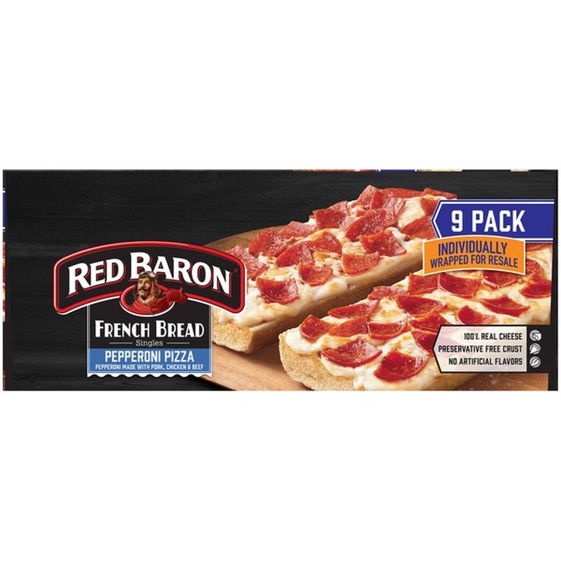 Red Baron French Bread Singles Pepperoni Pizza (48.6 oz) - Instacart