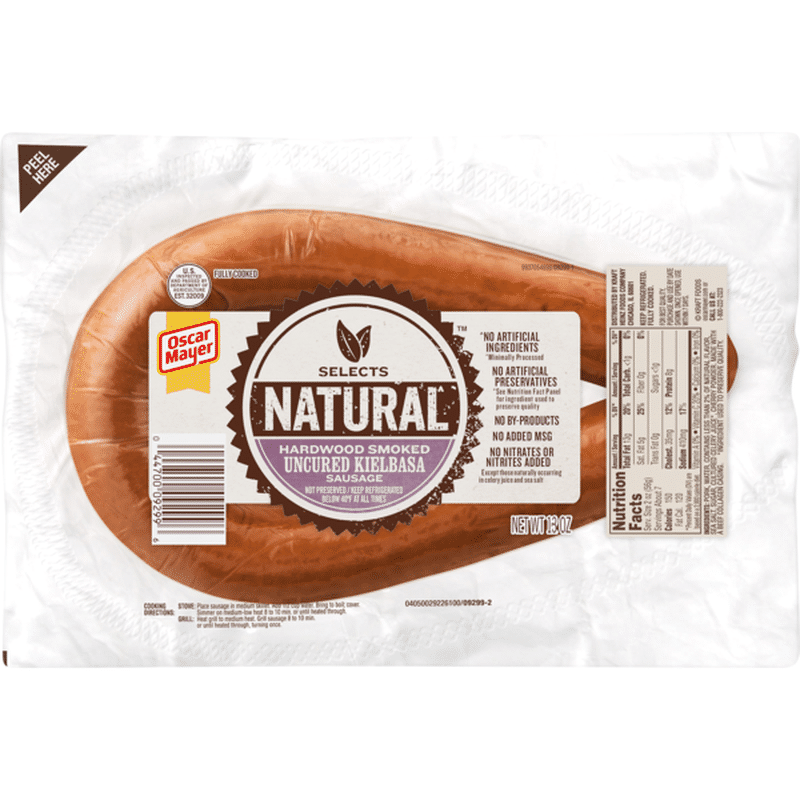 Oscar Mayer Natural Hardwood Smoked Uncured Kielbasa Sausage (13 oz