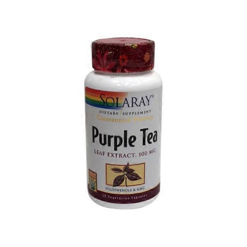 Solaray Purple Tea Leaf Extract 100mg Vegetarian Capsules (30 ct ...