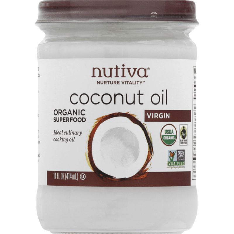 Nutiva Coconut Oil, Organic, Virgin (14 oz) Instacart