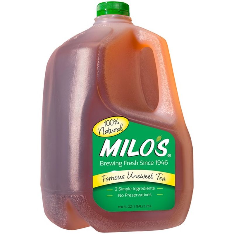 Milo's 100% Natural Famous Unsweet Tea (128 fl oz) - Instacart