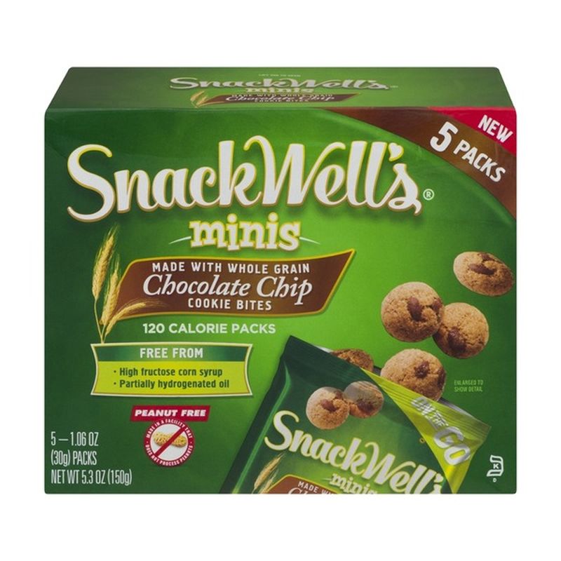 SnackWell's Minis Chocolate Chip Cookie Bites 5 PKS (5.3 oz) Instacart