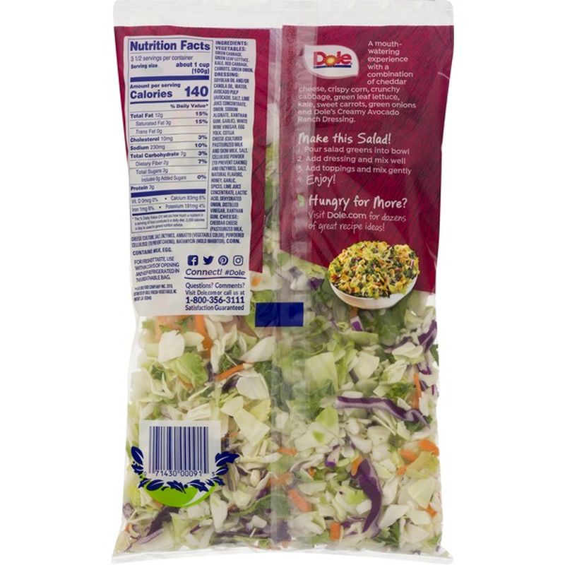 Dole Salad Kit Chopped Avocado Ranch