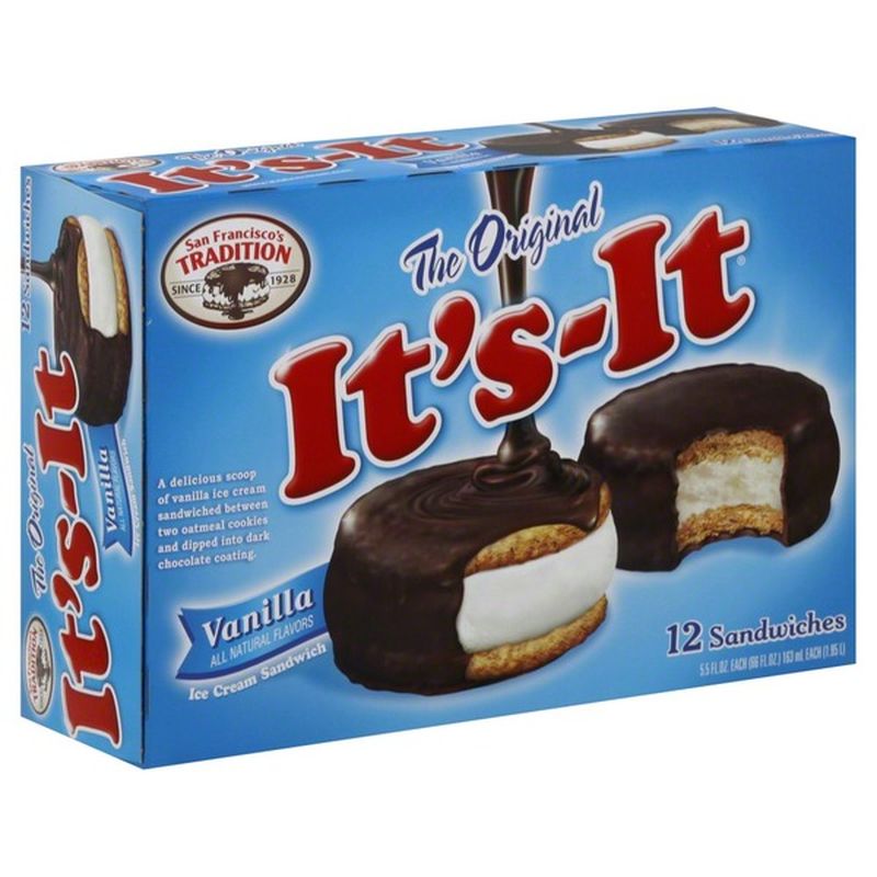 Its It Ice Cream Sandwiches Vanilla 12 Each Instacart