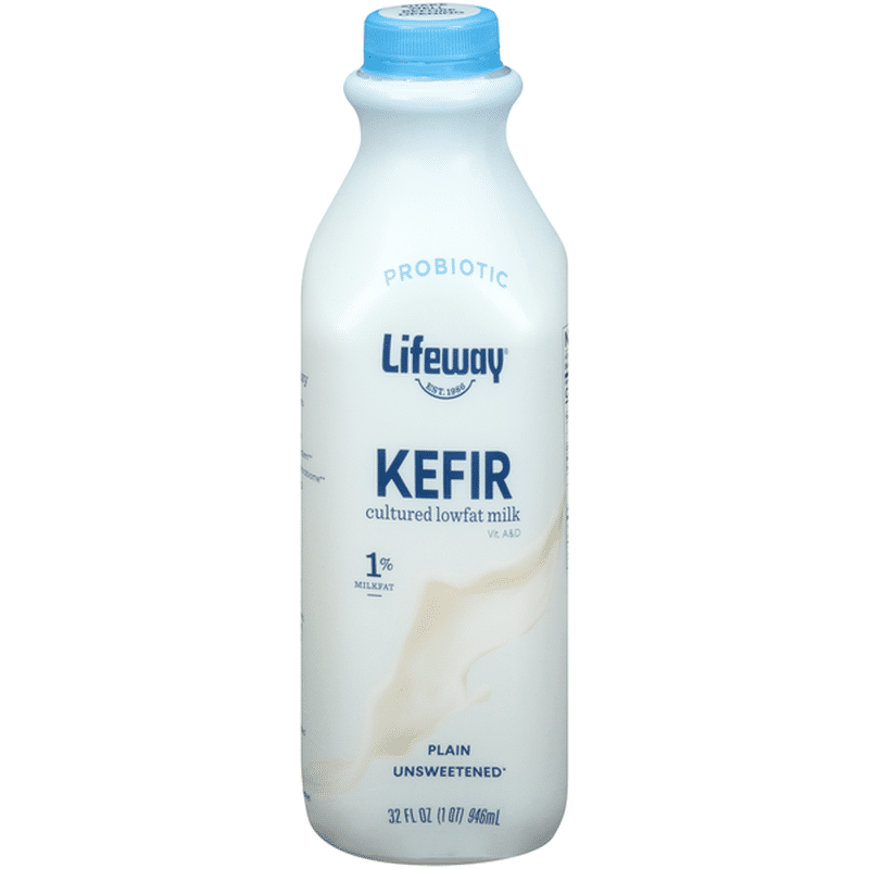 Lifeway Kefir Plain Unsweetened Cultured Lowfat Milk (32 Fl Oz) - Instacart