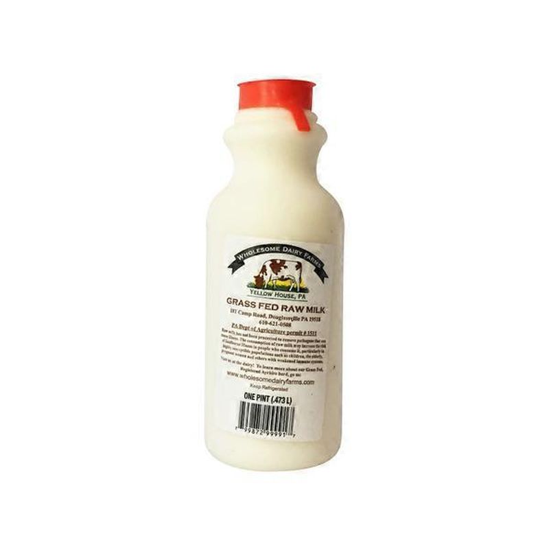 Wholesome Dairy Farms Raw Milk (16 fl oz) Instacart