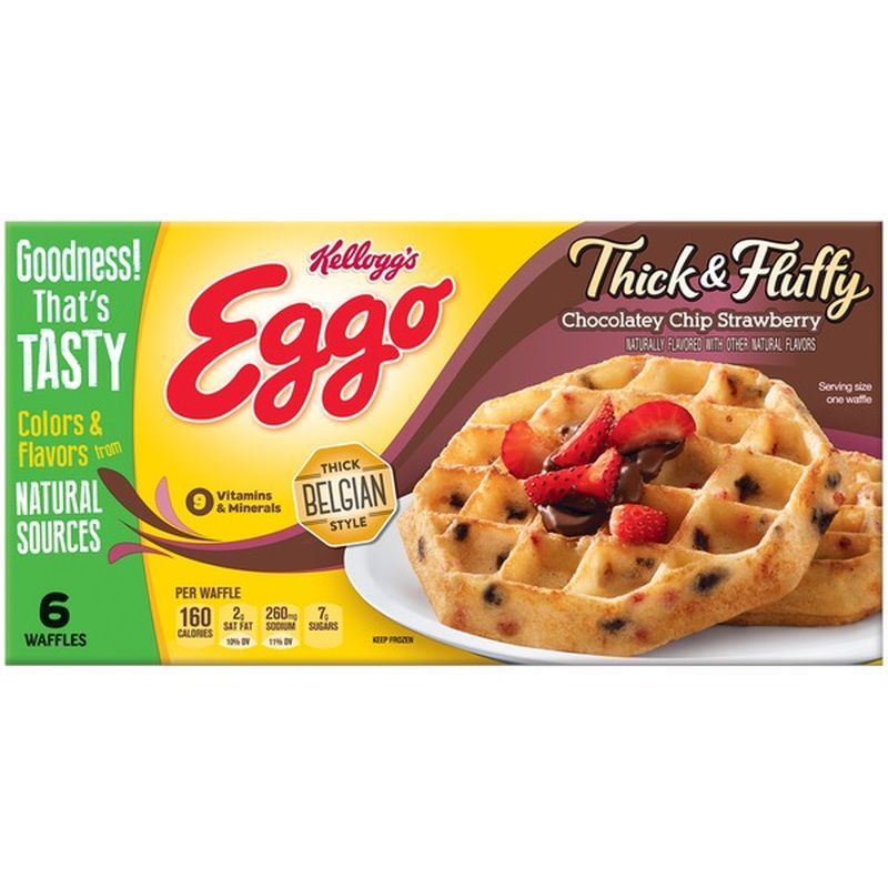 Kellogg's Thick & Fluffy Chocolately Chip Strawberry Waffles (11.6 oz