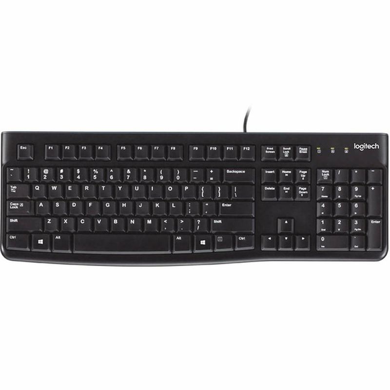 Logitech K120 Ergonomic Desktop Usb Keyboard Black (920 002478)