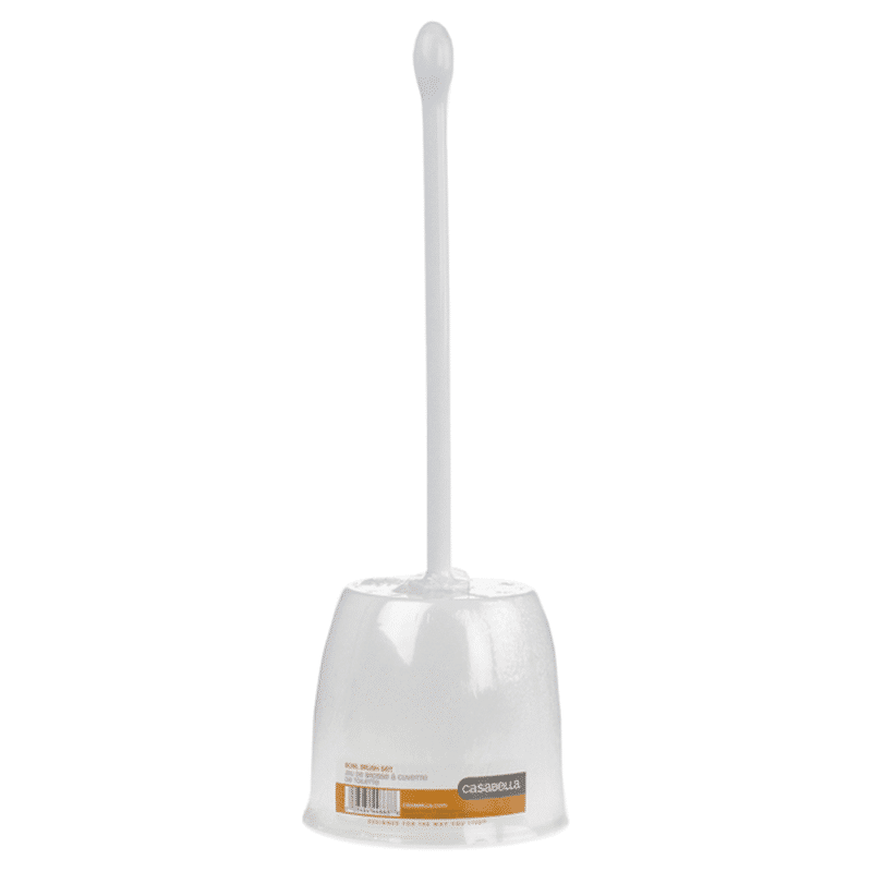 Casabella White Toilet Bowl Brush With Caddy