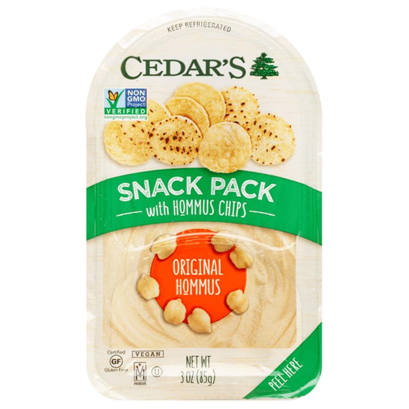 Cedar's Foods Original Hommus with Chips Snack Pack (3 oz) Instacart