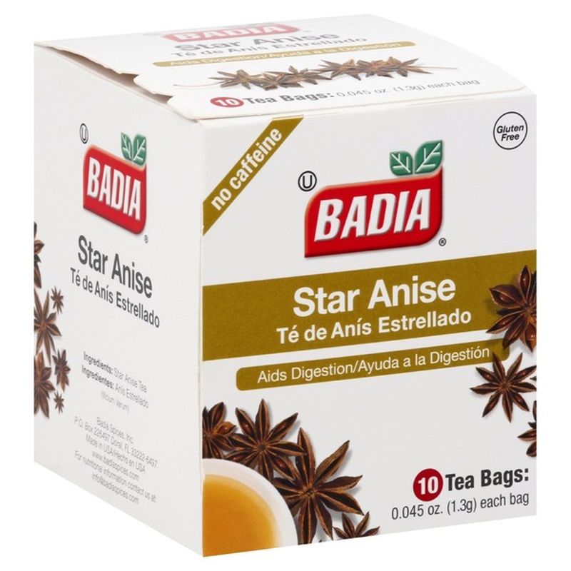 Badia Tea, Star Anise, Bags, Box (0.045 oz) Instacart