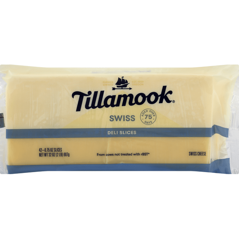 Tillamook Cheese, Swiss, Deli Slices (42 Each) - Instacart