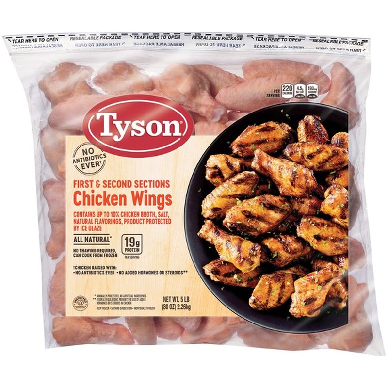 Tyson All Natural* Chicken Wings, 5 lb. (Frozen) (5 lb) Instacart