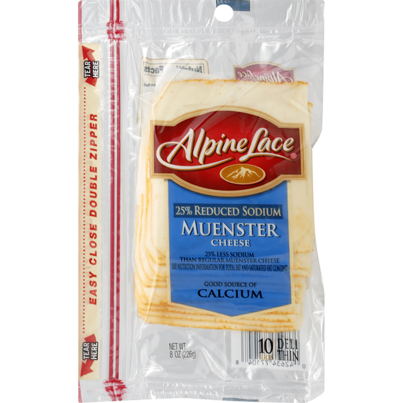 Alpine Lace Cheese, Muenster, Deli Thin (10 each) Instacart