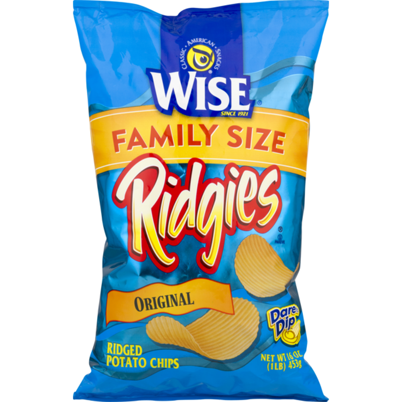 Wise Family Size Ridgies Potato Chips Original (16 oz) Instacart