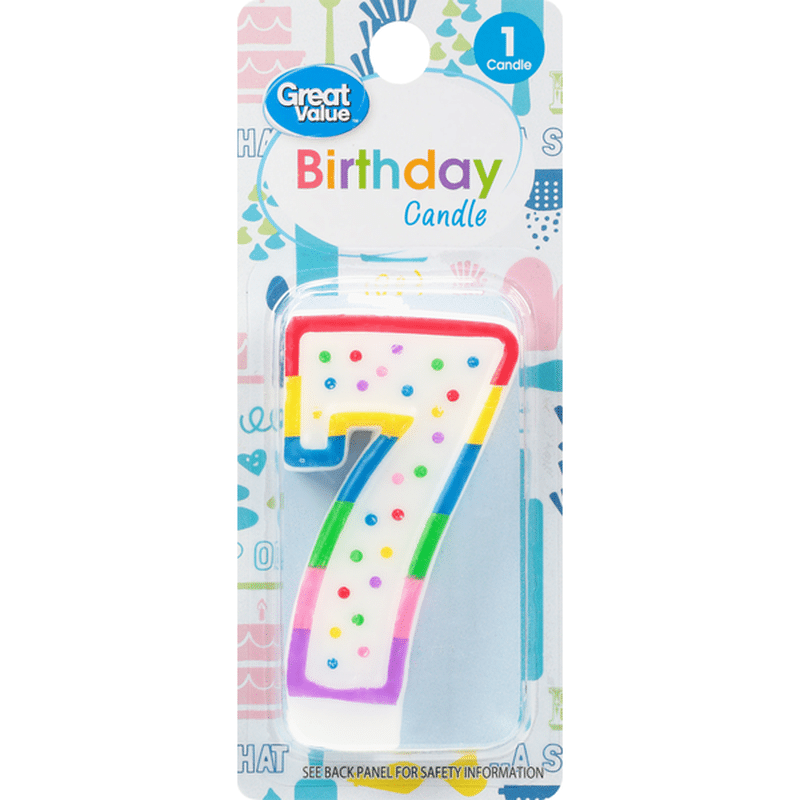 Great Value Birthday Candle, 7 (1 each) Instacart
