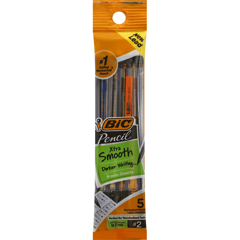 BiC Mechanical Pencils, Xtra Smooth, No. 2 (0.7 mm) (5 ct) Instacart