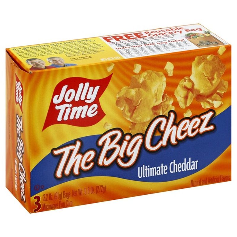 JOLLY TIME Popcorn, Microwave, Ultimate Cheddar, The Big Cheez (3 each