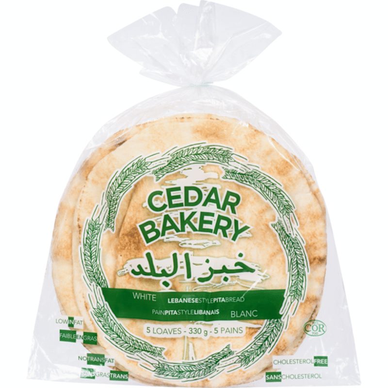 Cedar Wood Bakery White Pita Bread (5 ct) Instacart