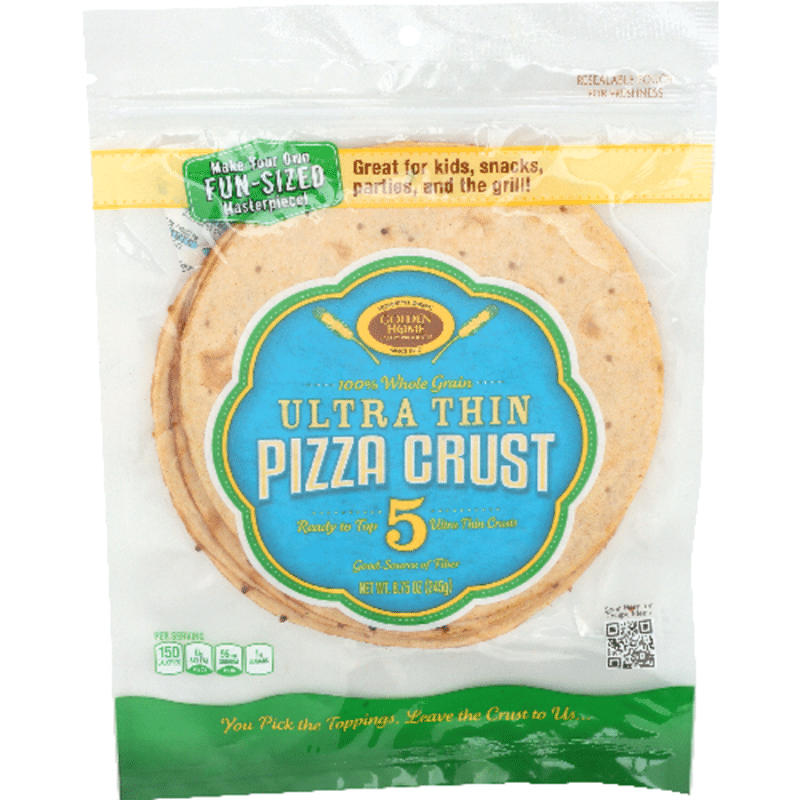 Golden Home Ultra Thin Pizza Crust 100 Whole Grain 5 CT 8 75 Oz   Large 1df92af2 042f 4697 849a 7bd627a60fff 