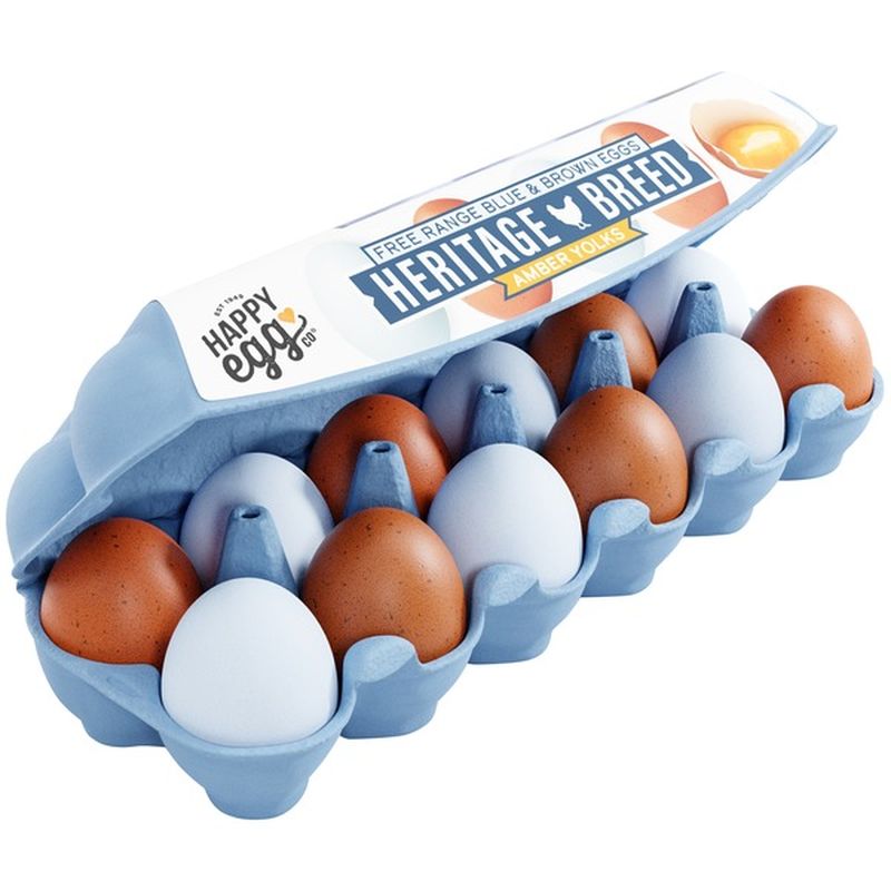 Happy Egg Co Heritage Breed Blue & Brown Free Range Large Grade A Eggs (12 ct) from Ralphs