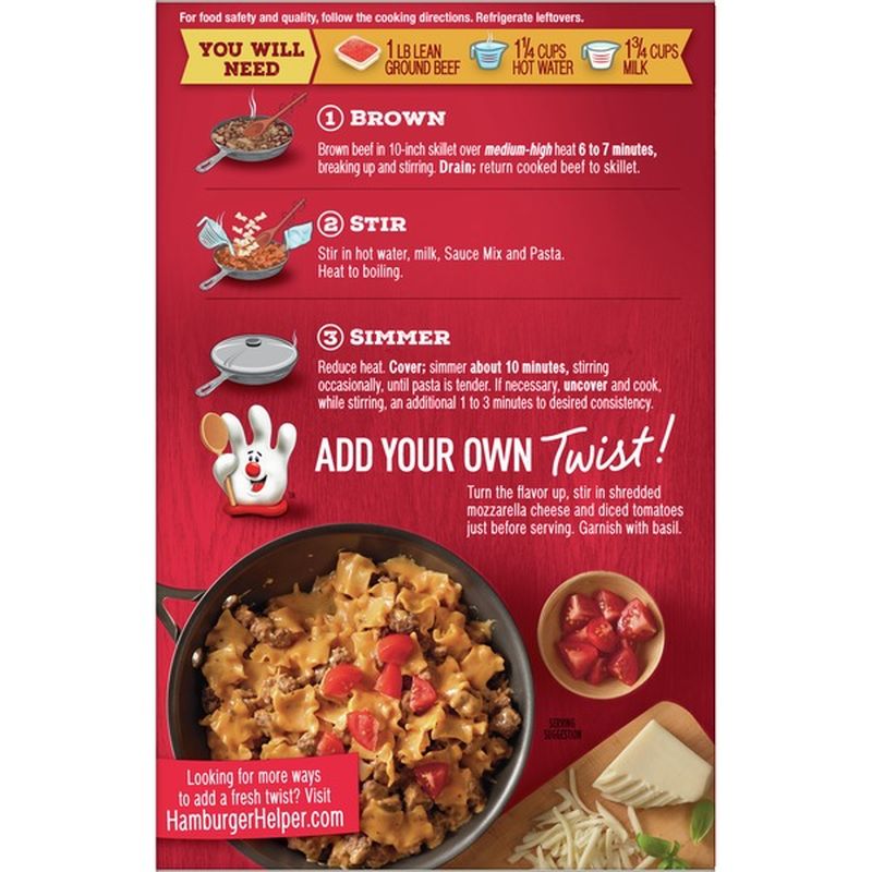 Hamburger Helper Four Cheese Lasagna (5.5 oz) - Instacart