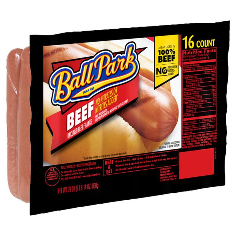 Ball Park Beef Hot Dogs (30 oz) - Instacart