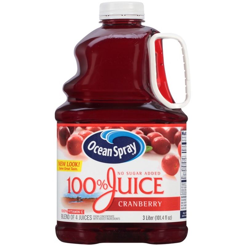 Ocean Spray 100% Juice No Sugar Added Cranberry (3 L) from Safeway