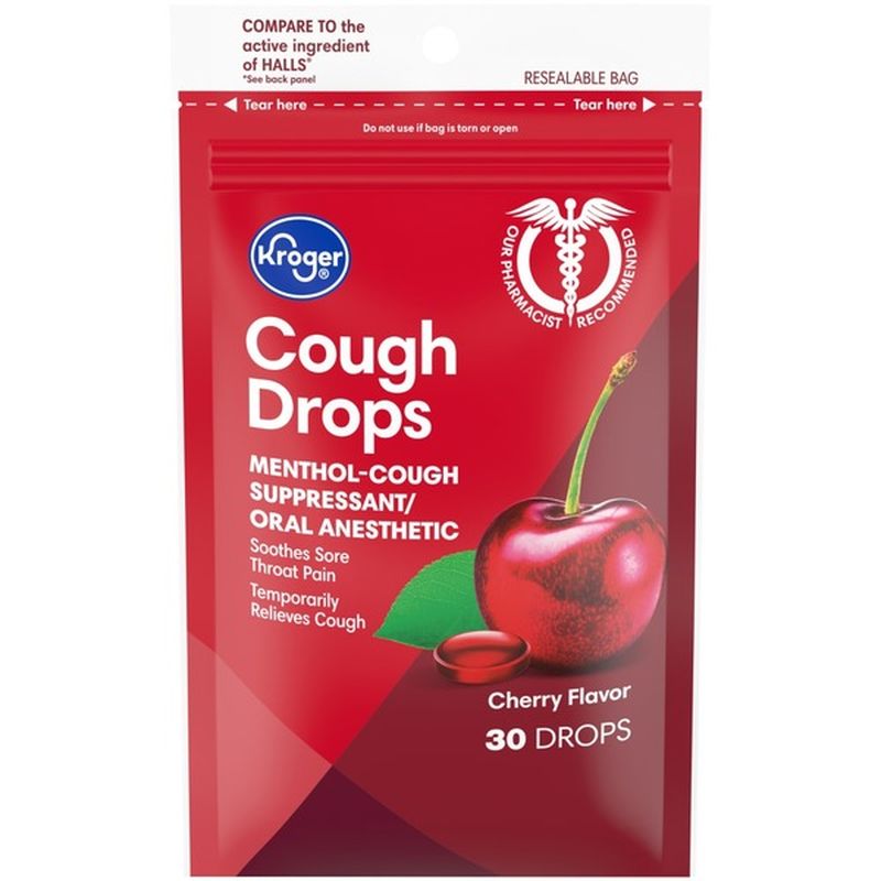 Kroger Cherry Flavored Cough Drops 30 Ct From Kroger Instacart