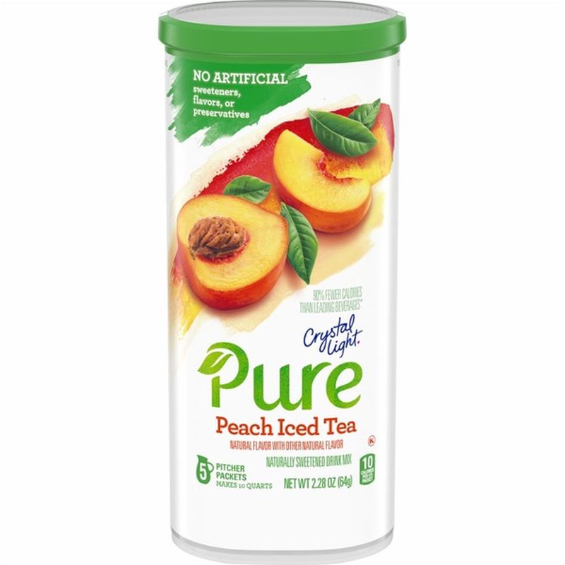 Crystal Light Pure Peach Iced Tea Powdered Drink Mix (2.28 oz) from Kroger Instacart