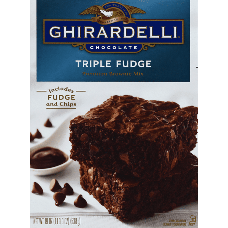 Ghirardelli Chocolate Chocolate Triple Fudge Premium Brownie Mix (19 oz