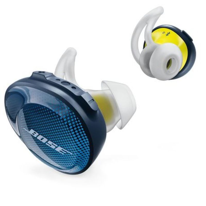 Bose SoundSport Navy Blue & Citron Free Wireless In-Ear Headphones for Android & iOS