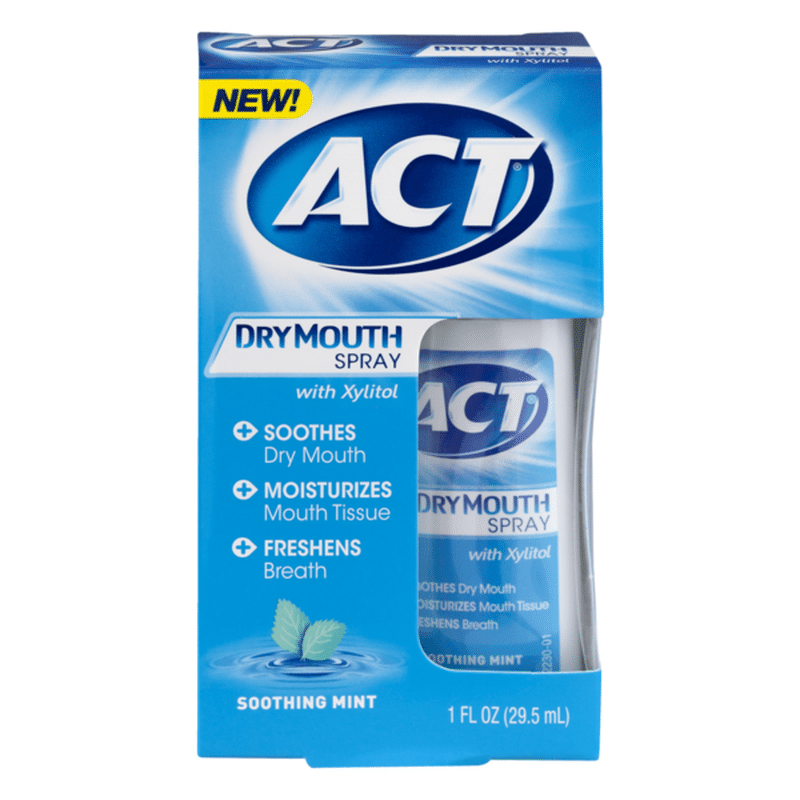 ACT Dry Mouth Spray with Xylitol Soothing Mint (1 fl oz) Instacart