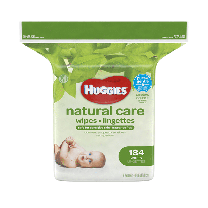 Huggies Natural Care Sensitive Baby Wipes, Unscented, 1 Refill Pack