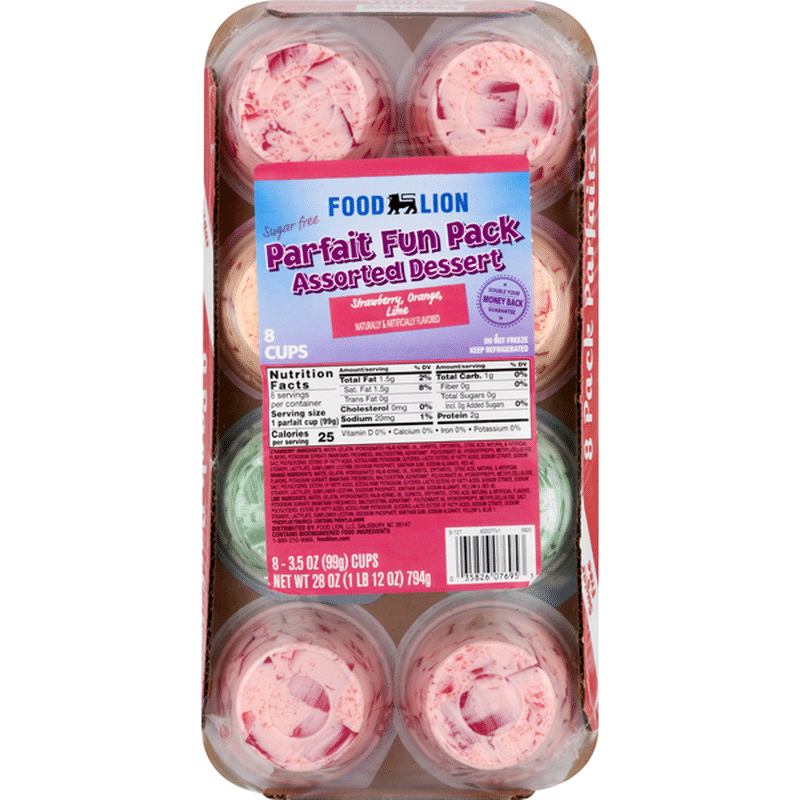 Food Lion Dessert, Assorted, Parfait, Fun Pack (8 each) Instacart