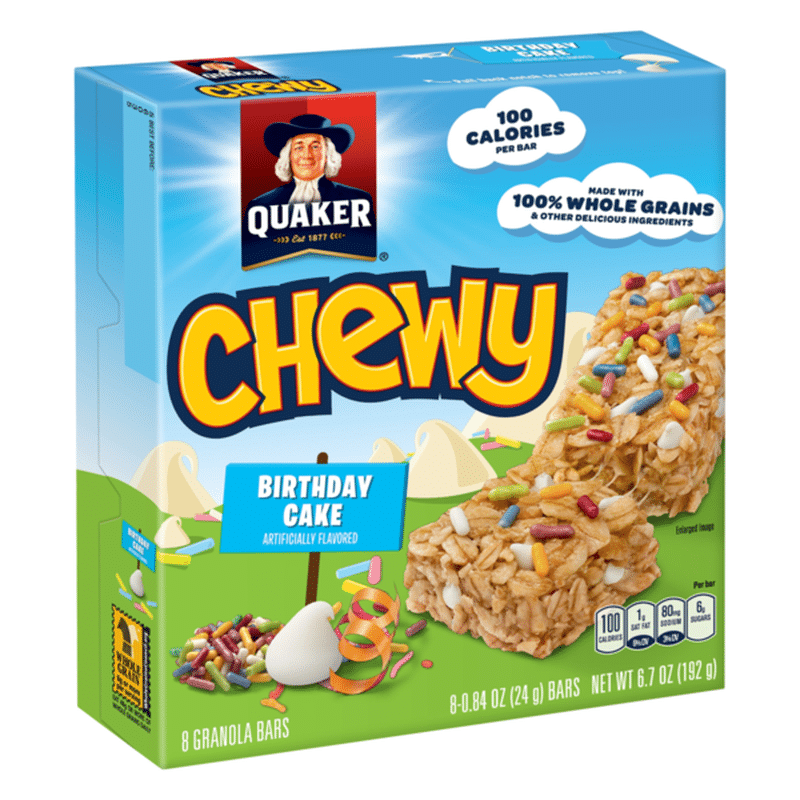 Quaker Chewy Birthday Cake Granola Bars (8 ct) Instacart