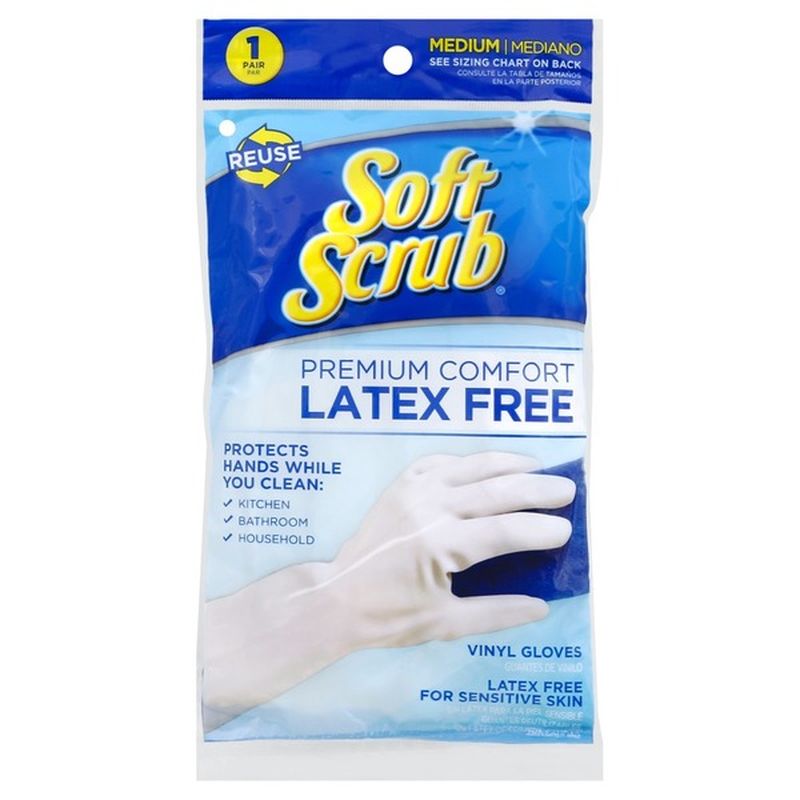 Soft Scrub Gloves, Vinyl, Latex Free, Medium (1 each) from ShopRite