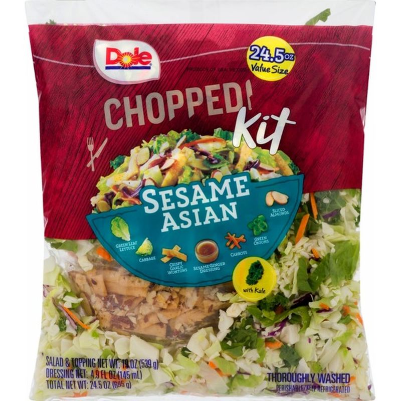 Dole Salad Kit, Chopped, Sesame Asian, Value Size (27.2 oz bag) from