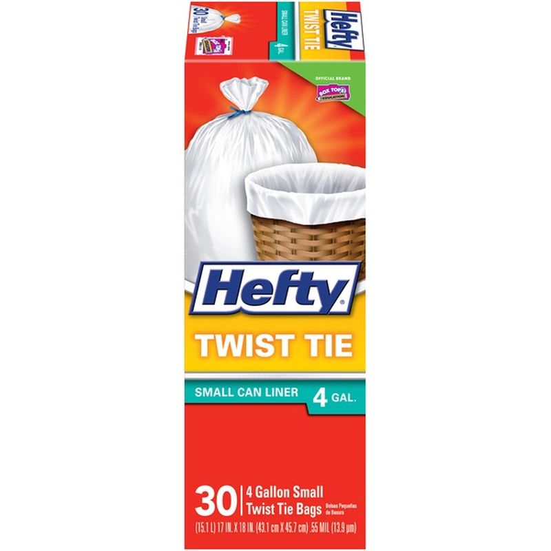 Amazon Com Hefty Flap Tie Small Trash Bags Odor Control 4 Gallon 30 Count Pack Of 12 Health Personal Care