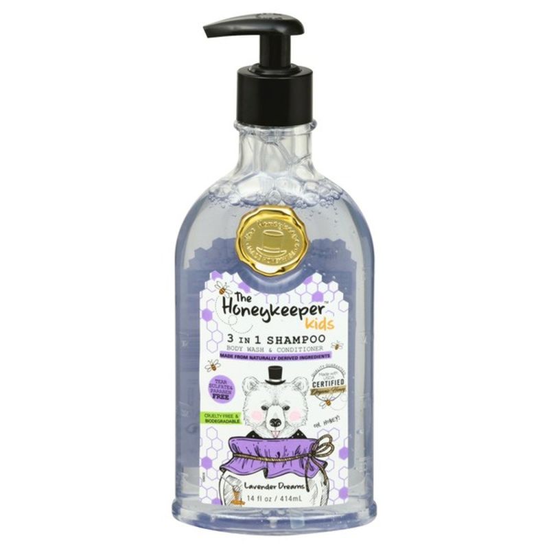 The Honeykeeper Shampoo Body Wash & Conditioner, 3 in 1, Lavender