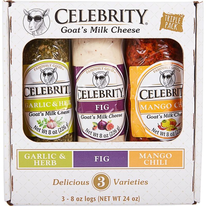 Celebrity Goat Triple Variety Goat Cheese (8 oz) Delivery or Pickup