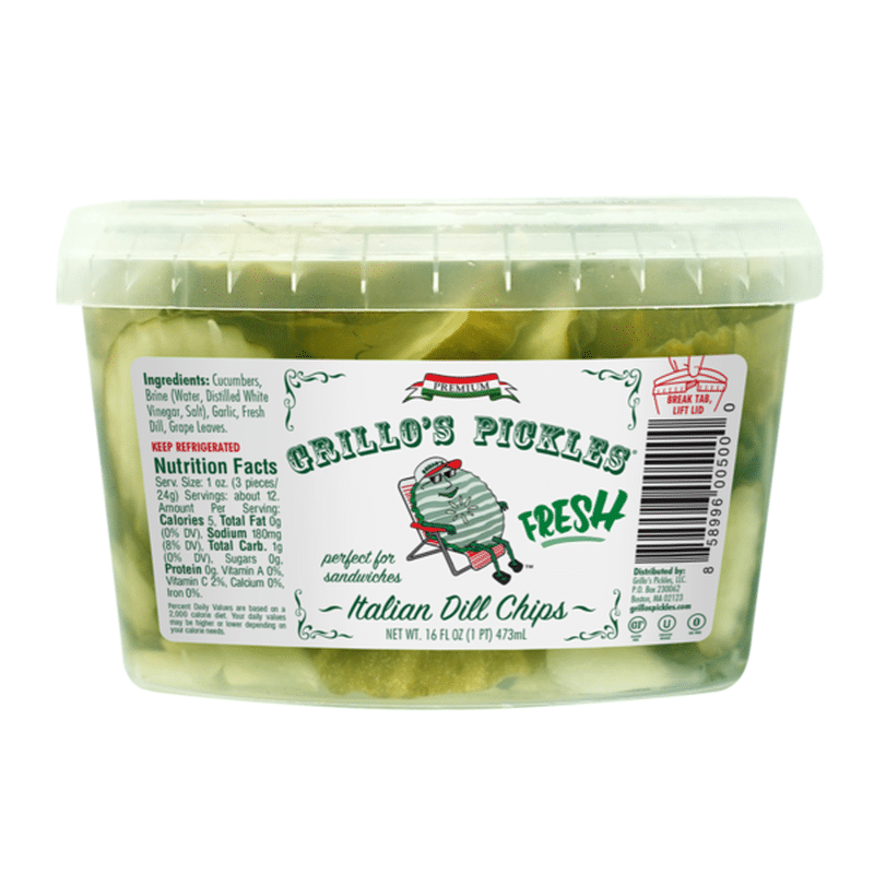 Grillo's Pickles Italian Dill Chips (16 fl oz) Delivery or Pickup Near