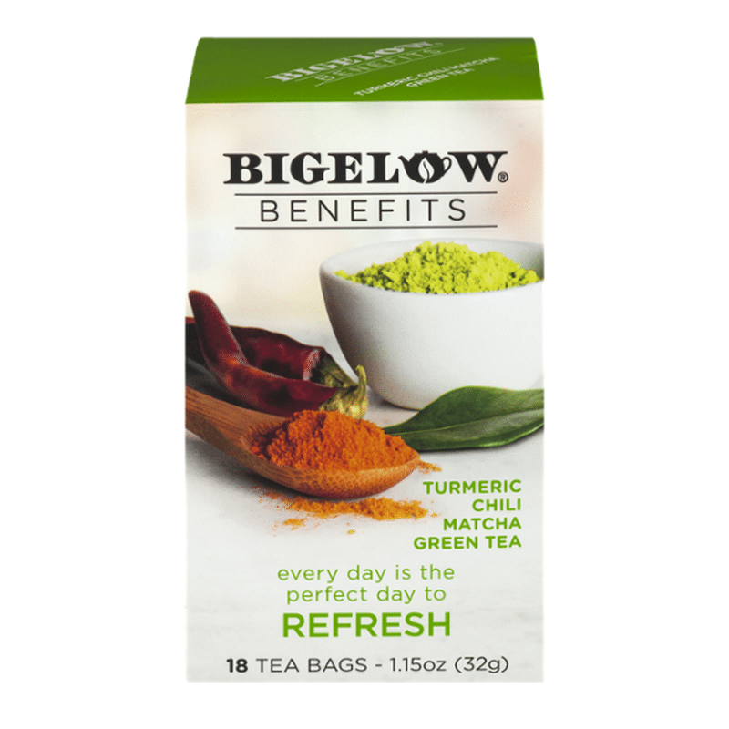 Bigelow Benefits Turmeric Chili Matcha Green Tea Bags (18 each) from