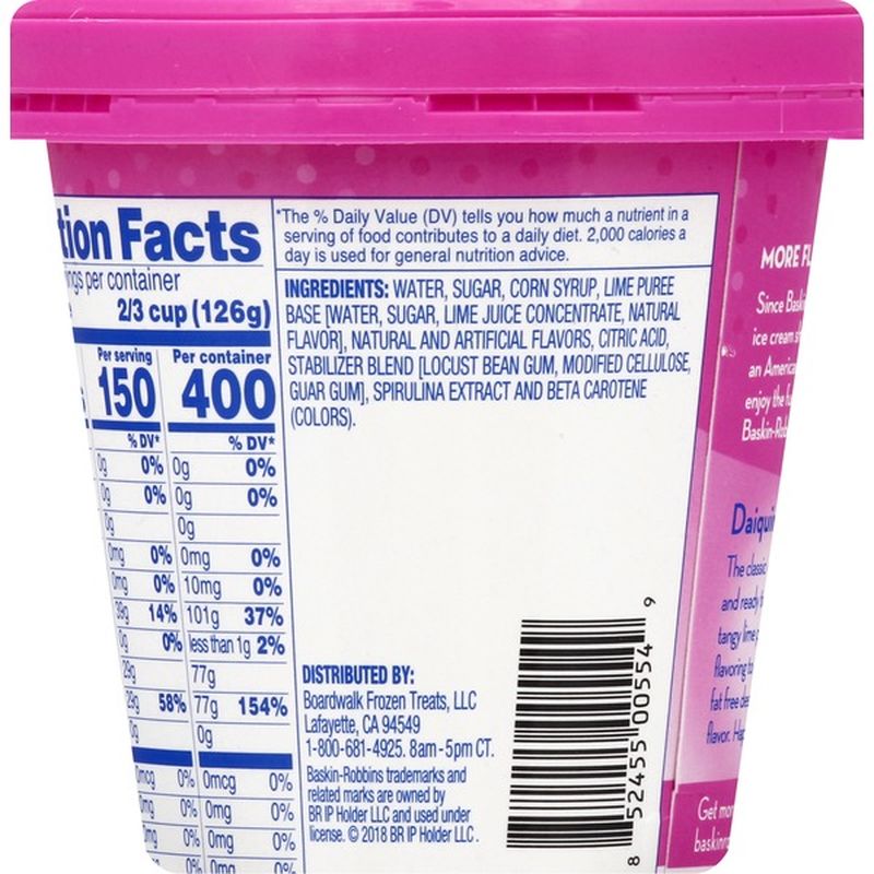 Baskin Robbins Ice Cream, Daiquiri Ice (14 oz) Instacart