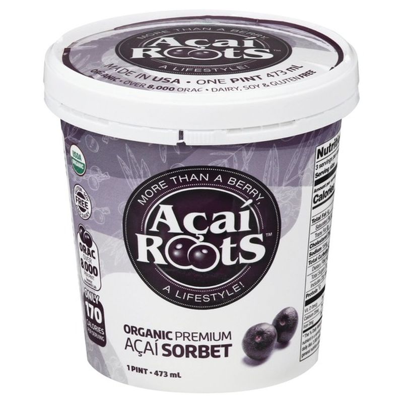 Acai Roots Sorbet, Organic, Acai, Premium (1 pt) - Instacart