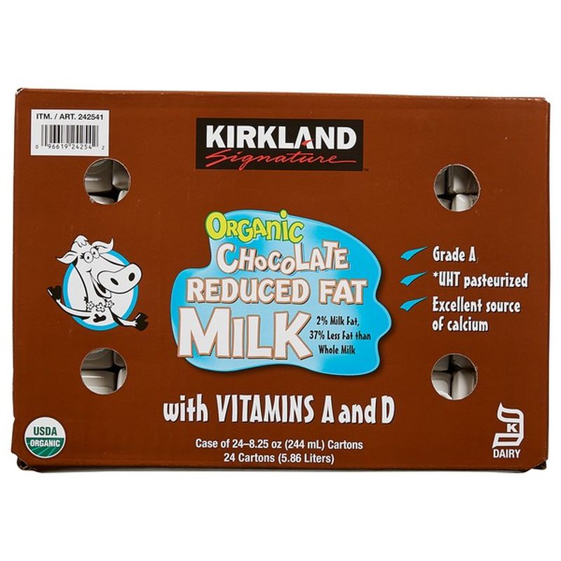 Kirkland Signature Organic 2% Chocolate Milk, 24 x 8.25 fl oz